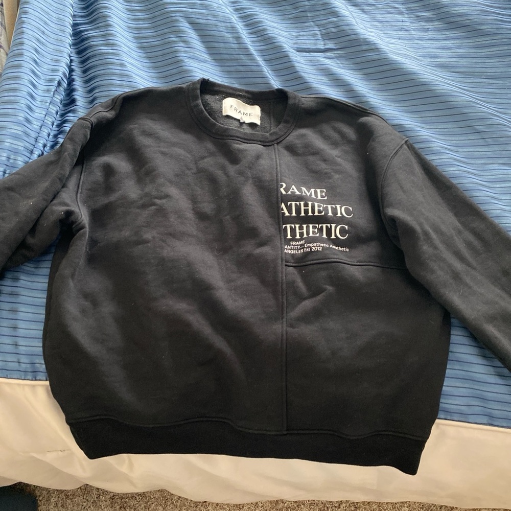 Frame black crew neck size medium made in Portugal